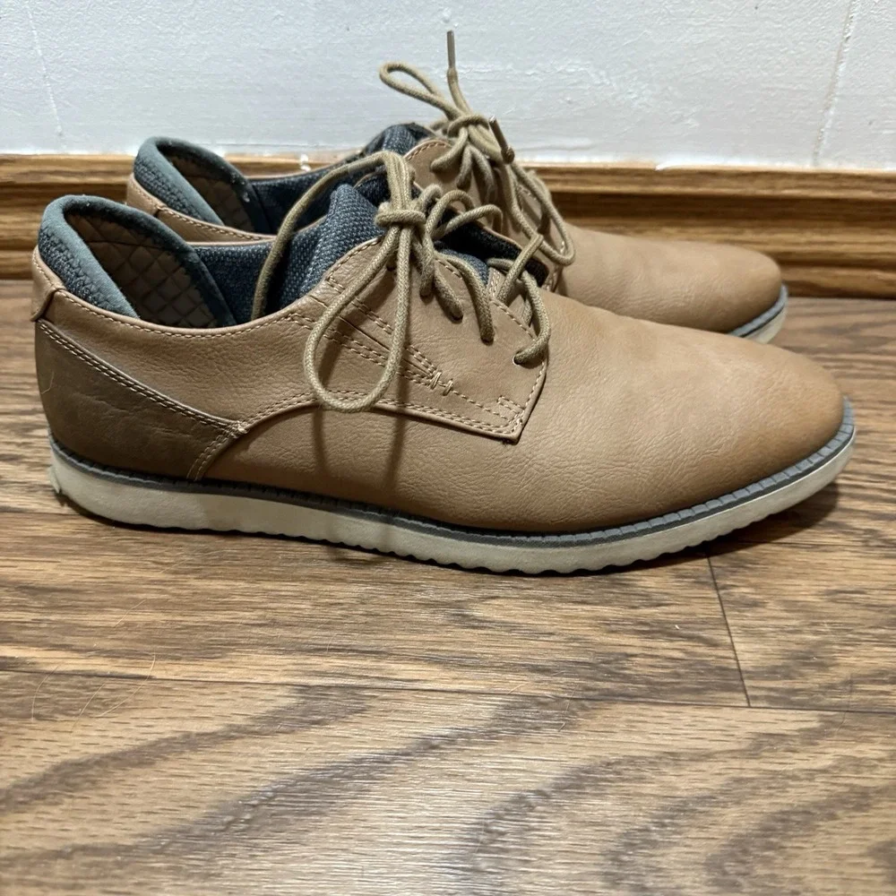 Dr. Scholls Sync Mens Size 11‎ Oxford Sport Shoe Comfort Brown Leather Lace Up